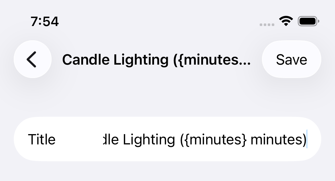 Calculation variables